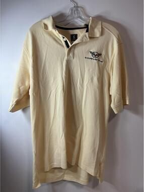 Corvette Polo Shirt Mens Large  Embroidered Logo Car Racing